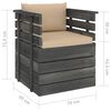 vidaXL 8-delige Loungeset met kussens pallet massief grenenhout