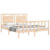 vidaXL Bedframe met hoofdbord massief hout