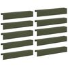 vidaXL Afdekprofiel voor tuinafboording 10 st 100 x 15 x 15 cm Staal