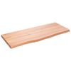 vidaXL Tafelblad 100x40x(2-4)cm behandeld massief eikenhout lichtbruin