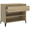 vidaXL Schoenenkast 70x36x60 cm bewerkt hout sonoma eikenkleurig