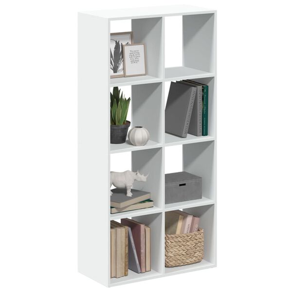 vidaXL Kamerverdeler Boekenkast Wit 69,5x29x137,5 cm Bewerkt Hout