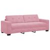 vidaXL | 3-Zits Sofa | met kussen Roze Fluweel