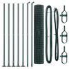 vidaXL Hek met Paal Groen 1,4 x 10 m Staal en PVC