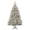 vidaXL Kunstkerstboom met 300 LED Groen en Wit 300 cm PVC en Metaal