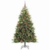 vidaXL Kunstmatige Scharnier Kerstboom met Cones Groen 240 cm