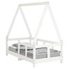 vidaXL Kinderbedframe 70x140 cm massief grenenhout wit