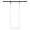 vidaXL Schuifdeur Wit 73,5 x 211 cm Massief grenenhout en glas
