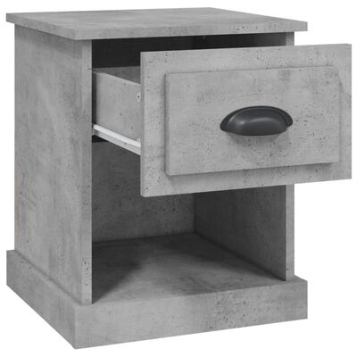 vidaXL Nachtkastjes 2 st 39x39x47,5 cm bewerkt hout betongrijs