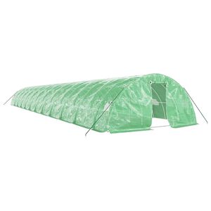 vidaXL Tuinkas met stalen frame 120 m&sup2; 24x5x2,3 m groen