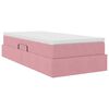 vidaXL Opbergbed met matras met matras Roze 90 x 190 cm Fluweel