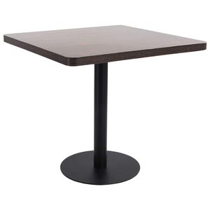 vidaXL Bistrotafel 80x80 cm MDF donkerbruin