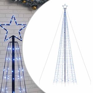 vidaXL LED-kerstboom met spikes 1534 LEDs 500 cm blauw