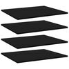 vidaXL Wandschappen 4 st 60x50x1,5 cm bewerkt hout zwart