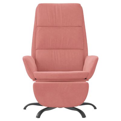 Relaxstoel met voetensteun fluweel roze | vidaXL.be