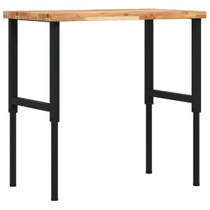 vidaXL Werkbank rechthoekig 100x60x(73-99,5) cm massief acaciahout