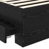 vidaXL Bedframe met hoofdeinde Zwart Eiken 100 x 200 cm Bewerkt hout