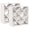 vidaXL Wijnrek 2 st Wit 62 x 25 x 62 cm Massief grenenhout