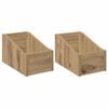 vidaXL LP Recorddoos 2 st Artisanaal eiken 18 x 32 x 18 cm