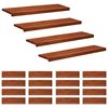 vidaXL Trapmatten 20 st Bruin 100 x 25 x 2 cm Massief beukenhout