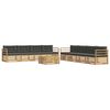 vidaXL Buiten bankenset 9 st Wit en antracietkleurig Polyester