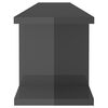 vidaXL Wandschappen 2 st 105x18x20 cm bewerkt hout hoogglans grijs