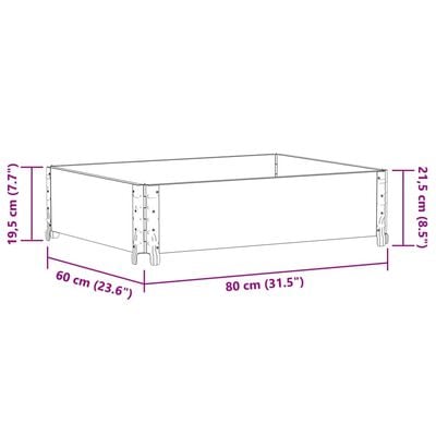 vidaXL Plantenbak 80x60 cm massief grenenhout