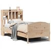 vidaXL Bed met boekenkast zonder matras massief grenenhout 90x190 cm