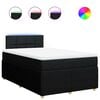 vidaXL Boxspring met matras stof zwart 120x200 cm