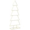 vidaXL Metalen kerstboom met standaard KUOPIO 150 cm Staal Goud
