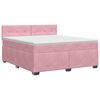 vidaXL Boxspringbed met matras Roze 160 x 200 cm Fluweel