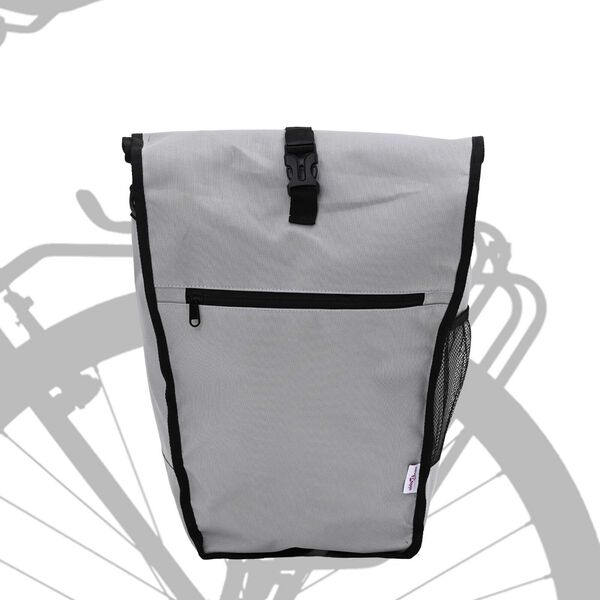 vidaXL Fietstas Grijs 34 x 16 x 59 cm Polyester