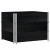 vidaXL Plantenbak 80x60 cm massief grenenhout zwart