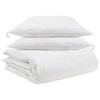 vidaXL Dekbed Set met kussen 3 st Wit Donsveertjes