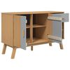 vidaXL Dressoir OLDEN 114x43x73,5 cm massief grenenhout grijs en bruin