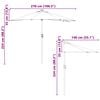 vidaXL Tuinparasol Antraciet 294 x 150 x 223 cm Stof