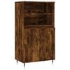 vidaXL Hoge kast 60x36x110 cm bewerkt hout gerookt eikenkleurig
