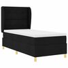 vidaXL Boxspringbed met matras met hoofdeinde Zwart 190 x 90 cm Stof