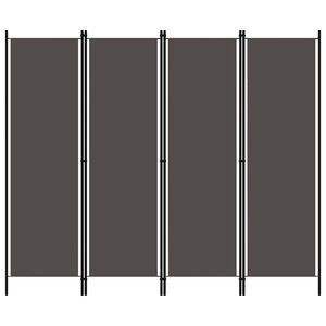 vidaXL Kamerscherm met 4 panelen 200x180 cm antraciet