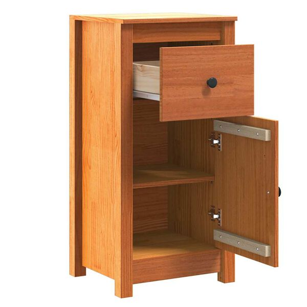 vidaXL Dressoir met lade Wasbruin 39 x 34,5 x 80 cm Massief grenenhout