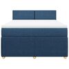 vidaXL Boxspring met matras stof blauw 140x190 cm