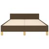 vidaXL Bedframe zonder matras 120x190 cm stof donkerbruin