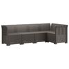 vidaXL 5-Zits Tuin Sofa Rattan Look PP Lichtgrijs