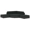 vidaXL 6-delige Loungeset met kussens poly rattan zwart