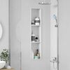 vidaXL Douche Niche Wit 90 x 20 x 9,5 cm Roestvrij staal