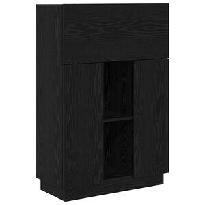 vidaXL Bureau Zwart Eiken 71,5 x 31,5 x 106,5 cm Bewerkt hout