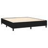 vidaXL Boxspring met matras en LED stof zwart 160x200 cm
