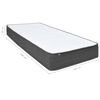 vidaXL Boxspring stof donkergrijs 200x200 cm