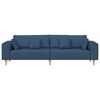 vidaXL Bank met kussen Blauw 250 x 77 x 76 cm Stof