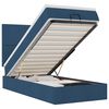 vidaXL Bed poef met matras en LED's 90x200 cm stof blauw